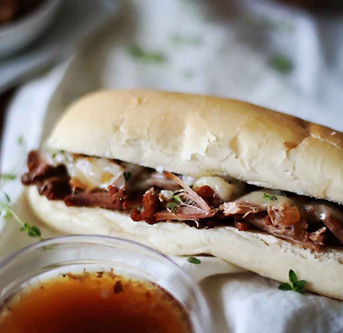 Instant Pot French Dip Sandwiches recipe easy and delicious by Flirtign with Flavor.