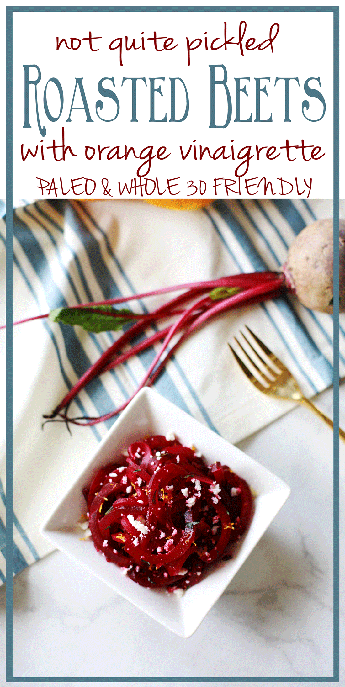 (almost pickled) Roasted Beet Salad recipe by Flirting with Flavor!!!