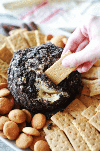 Cheese Ball that is sweet! Cream Cheese Sweet Cheese Ball, Cookies and Cream Cheese Ball by Flirting with Flavor.