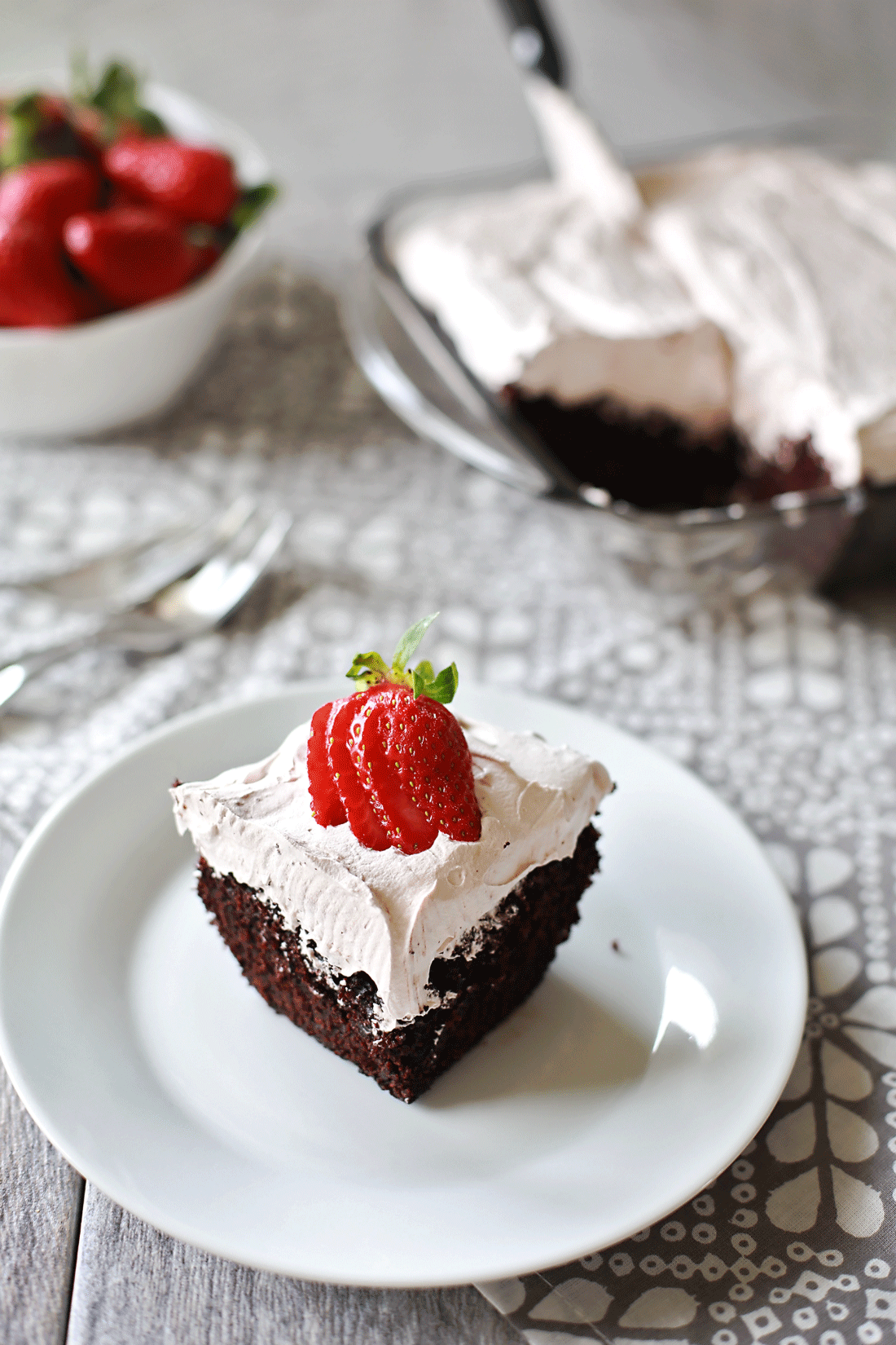 Chocolate cake made from scratch by Flirting with Flavor. Best ever homemade chocolate cake recipe!!!