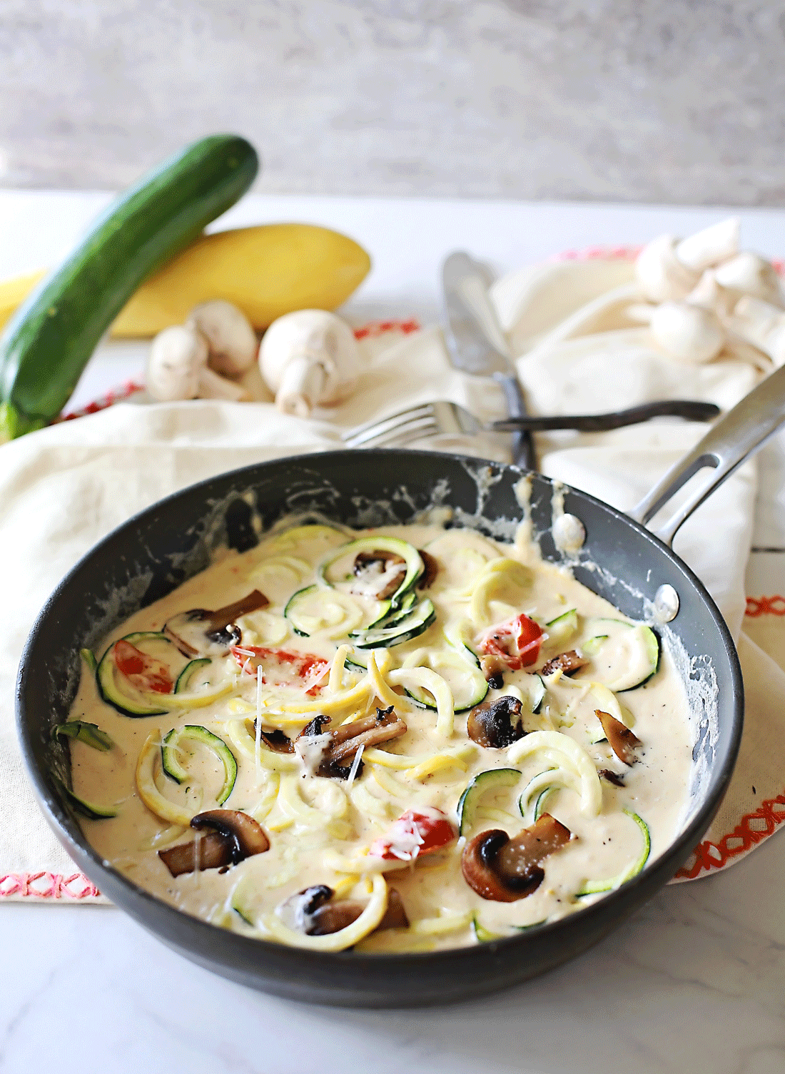 Zoodle Alfredo by Flirting with Flavor