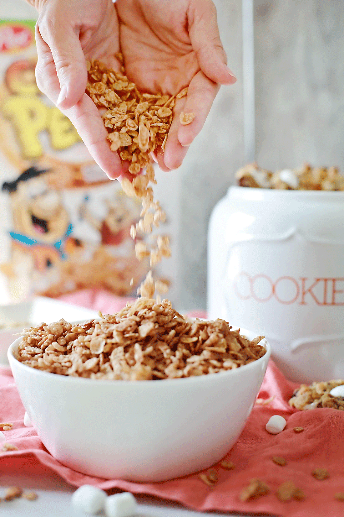Cinnamon PEBBLES in Chocolate Chip Cookies with Marshmallows!!! 
