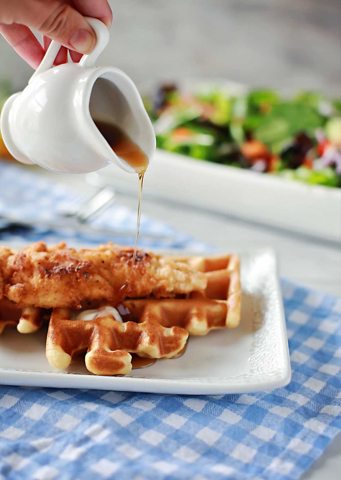 The best ever chicken and waffles ever ever ever!!!