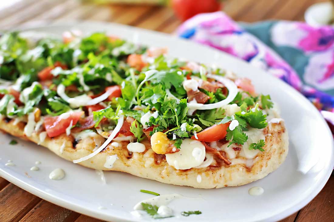 Grilled Pizza with herb salad and Hearts of Palm. SOOOOOOO GOOOD!!!!