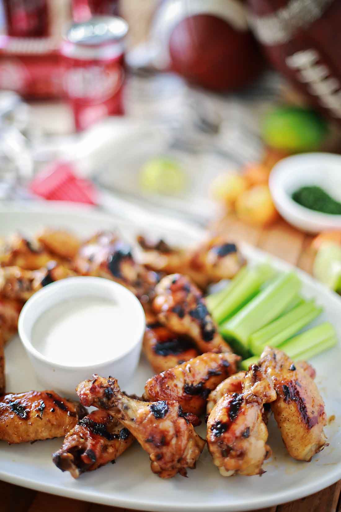 Most AMAZING wings ever! Dr Pepper Habanero glazed chicken wings by Flirting with Flavor
