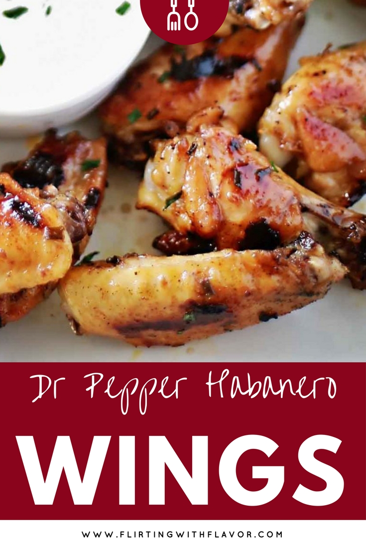 Yummy Dr Pepper glazed chicken wings with a little kick from the habaneros. These were SOOO good!