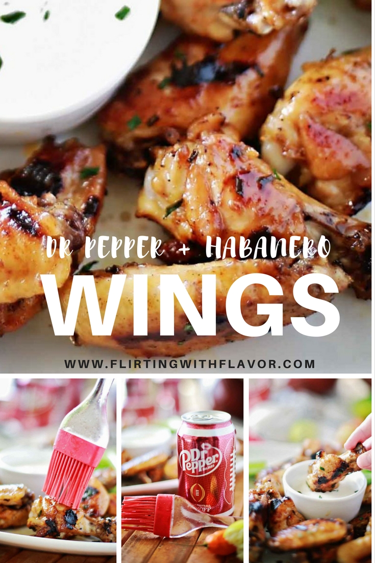 Dr Pepper Habanero Glazed Chicken Wings that are soooo sooo good and perfect for game day! #sponsored