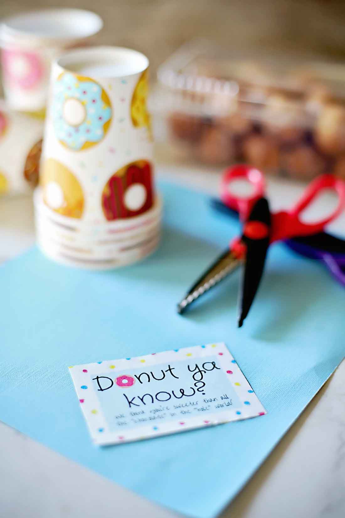 Donut ya know you're the best in the HOLE wide world?! Chocolate filled donut holes gift by Flirting with Flavor!