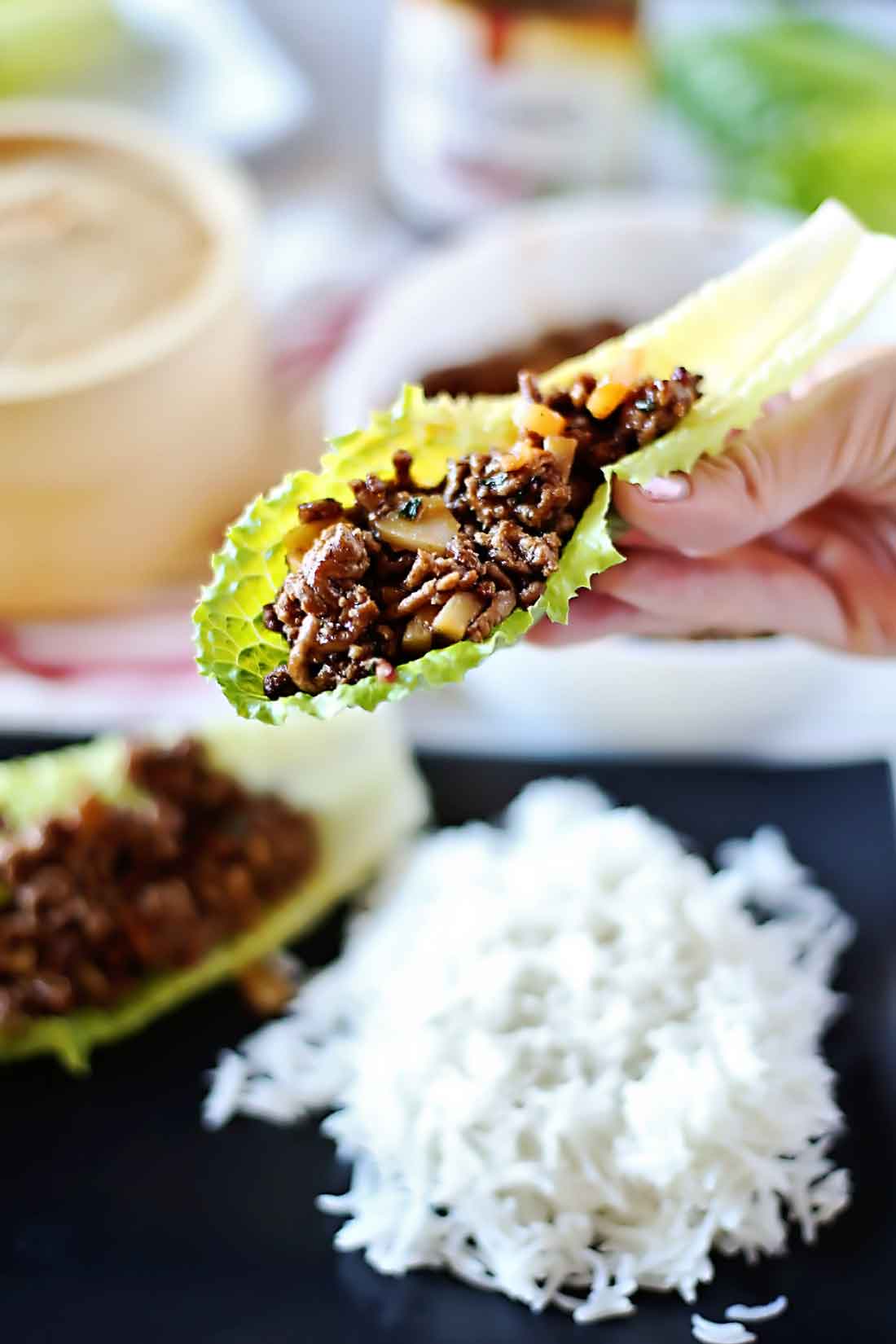 Mongolian Beef Lettuce Wraps Tangled with Taste