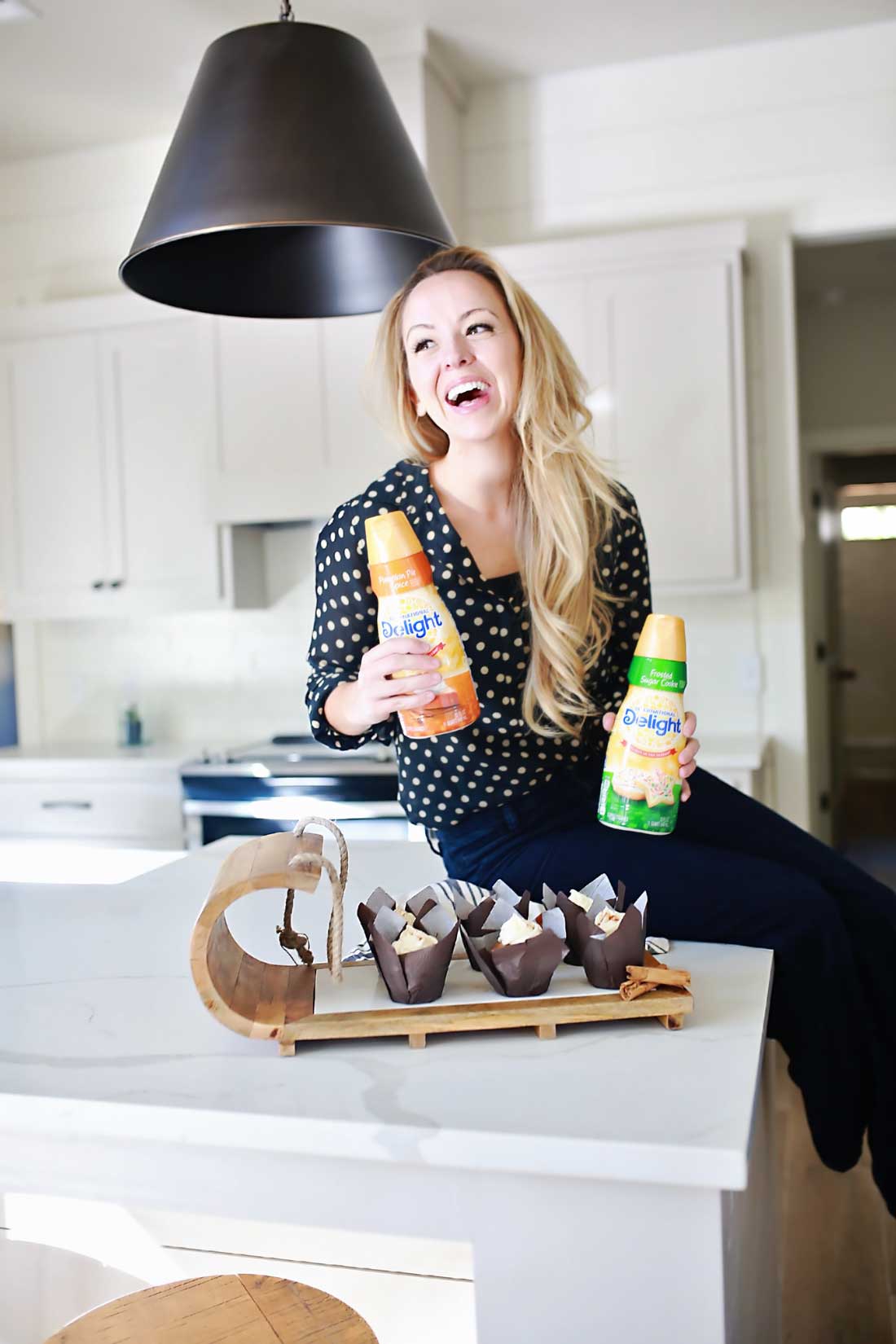Pumpkin spice cupcakes flavored with international delight creamers. They taste amazing!