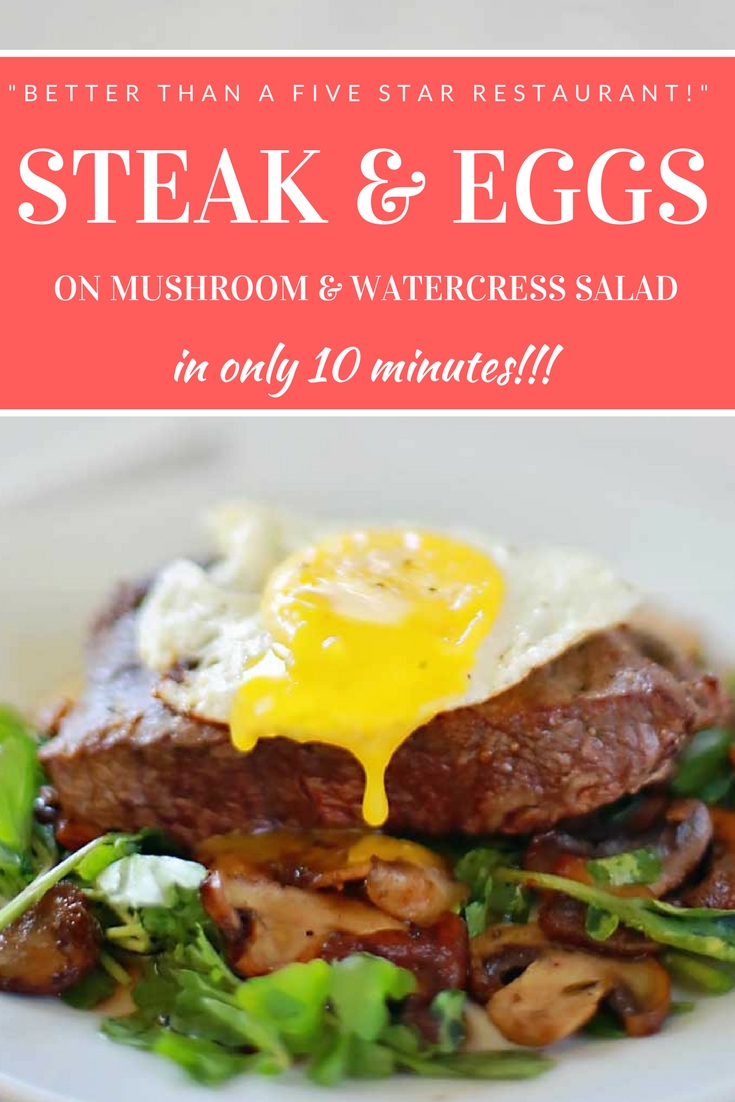 Holy cow this Steak and Eggs was amazing! It took me 15 minutes not ten but was so worth it!!!