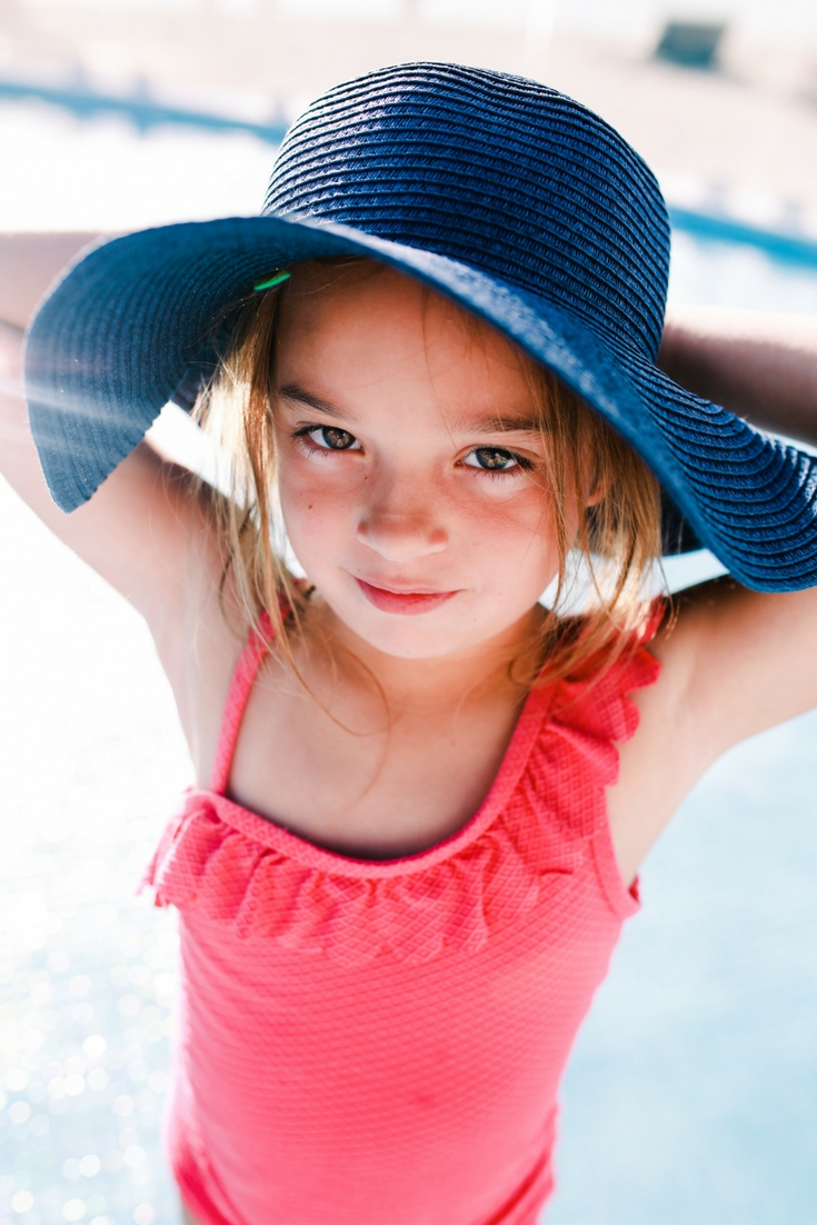 Cute kids hat for the beach and pool