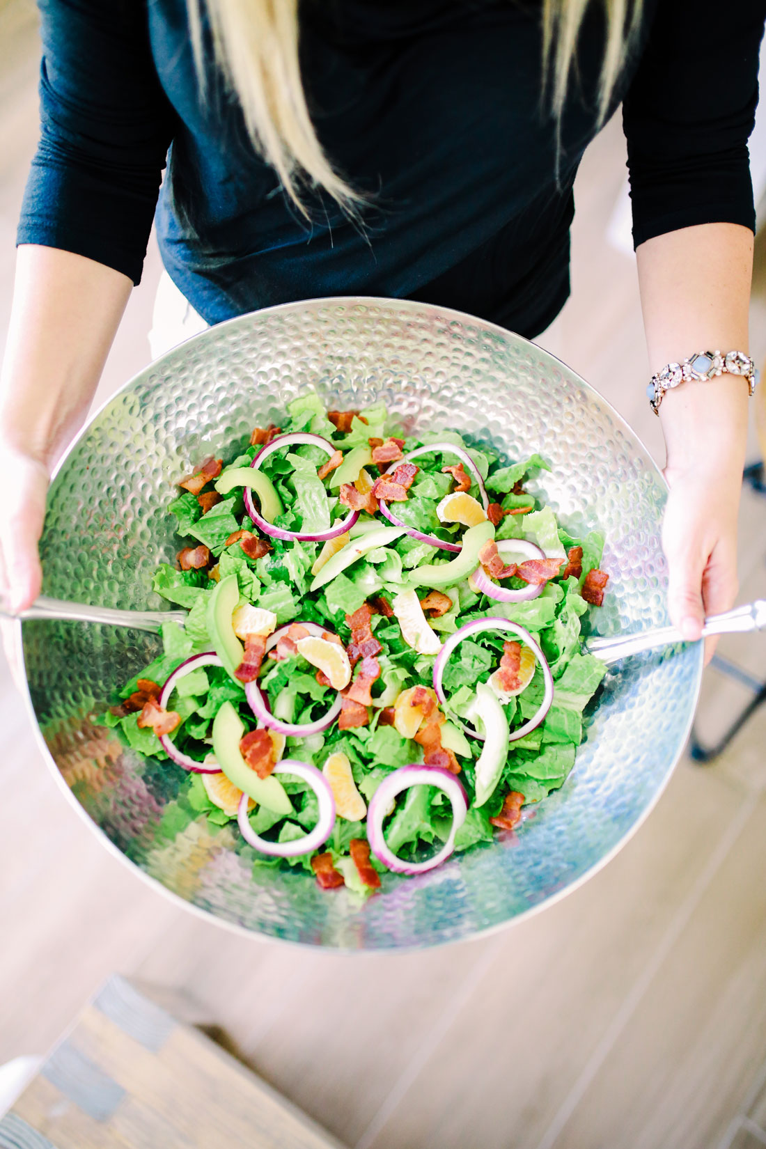 Mandarin Salad with bacon and poppyseed dressing