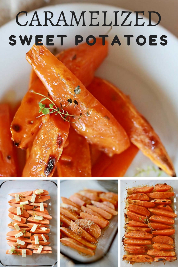 Delicious caramelized sweet potato wedges!
