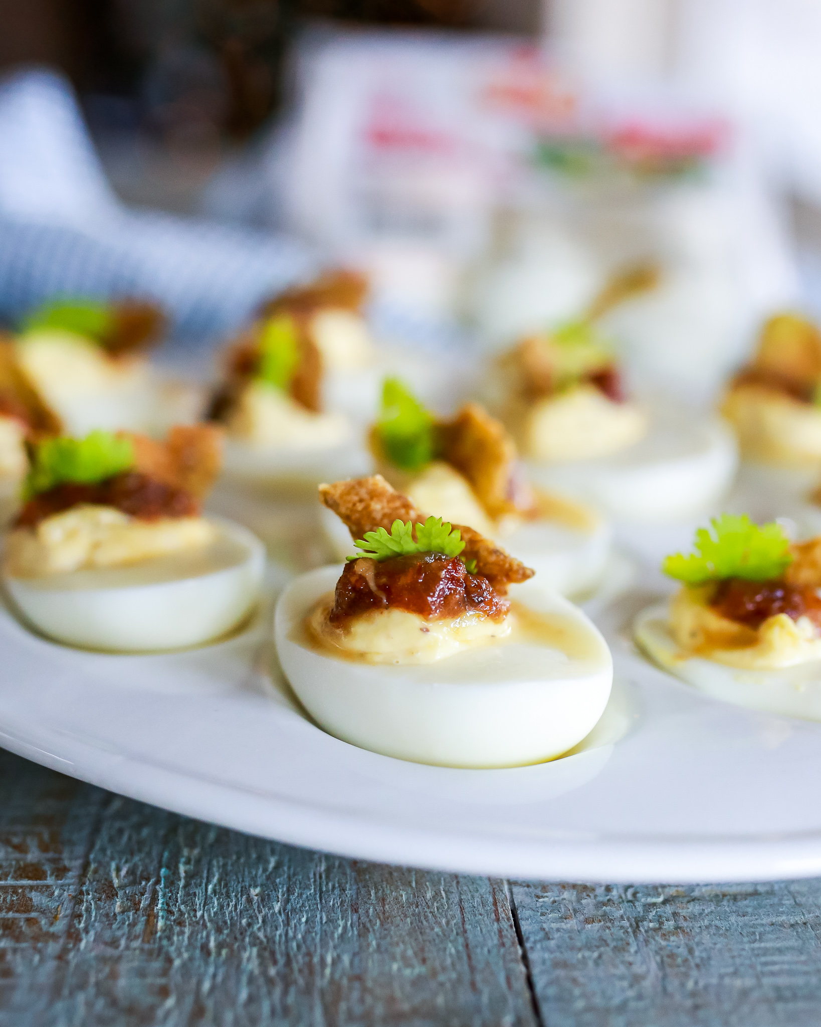 best party food: deviled eggs!